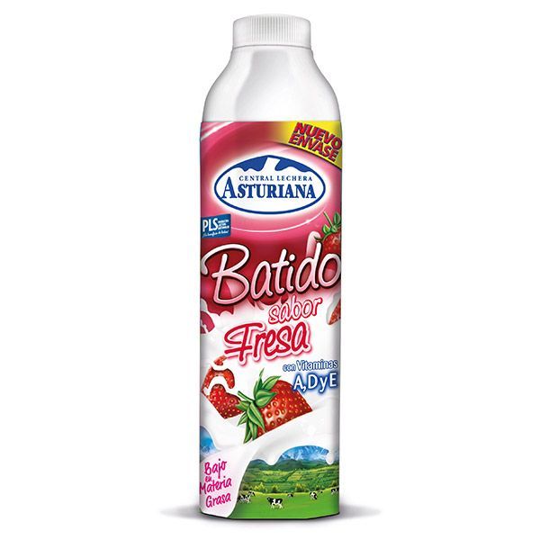 BATIDO FRESA ASTURIANA  BOTELLA 1 Lt