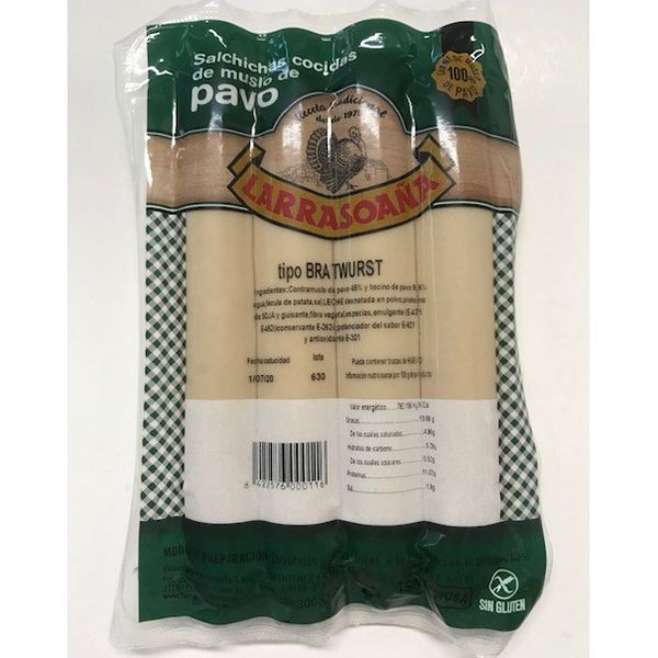SALCHICHAS PAVO BRATWURST 300 G